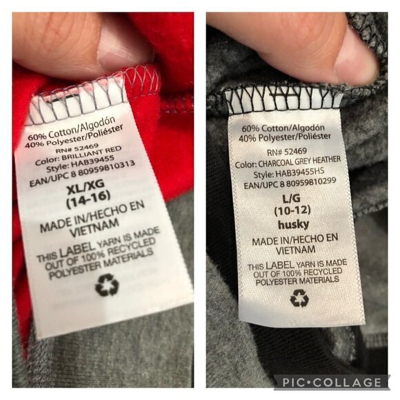 ATHLETIC WORKS Sweatshirts Boys Size L/XL Red Black Crewneck Pullover Bundle - Picture 5 of 7